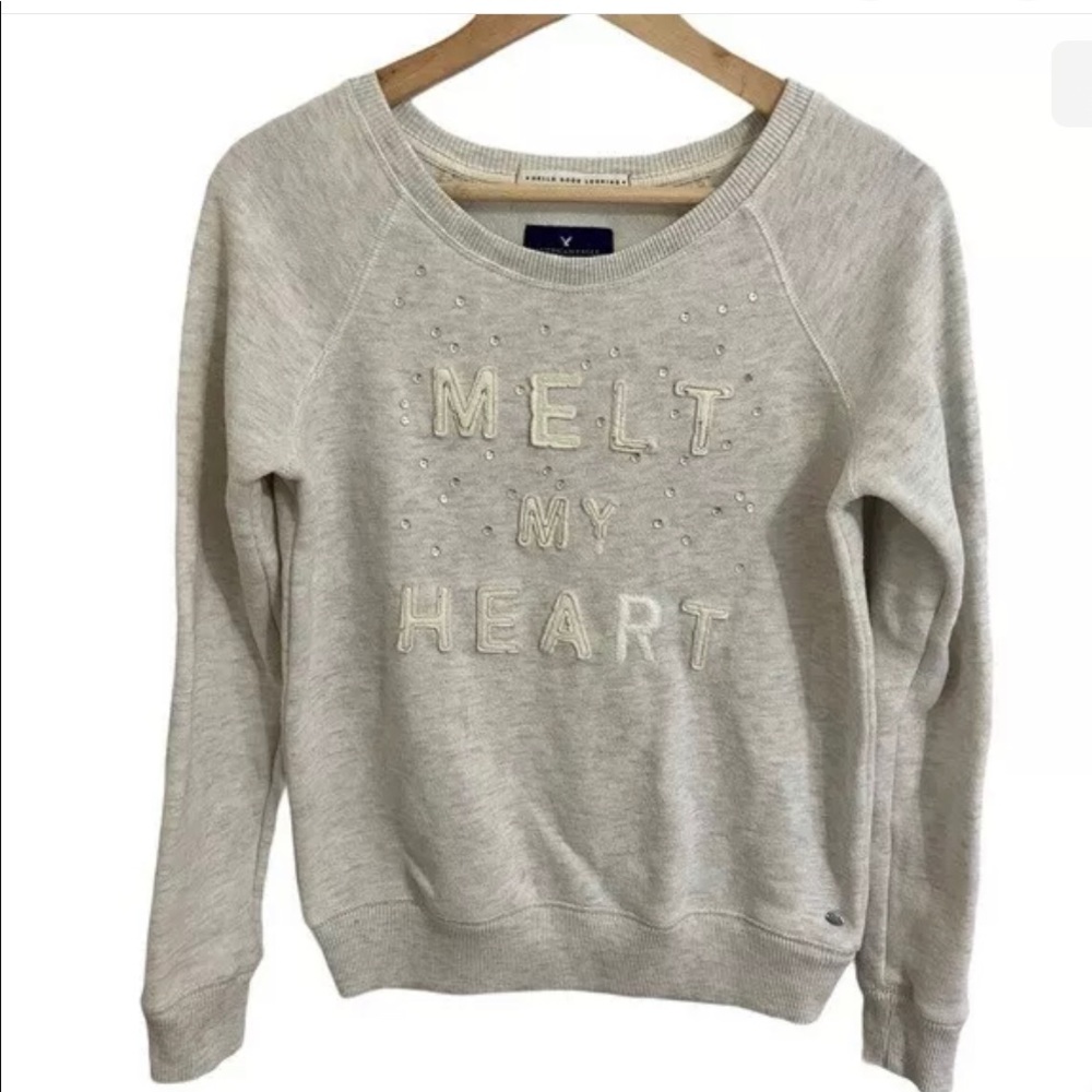 American Eagle Women’s Gray Sweatshirt Small